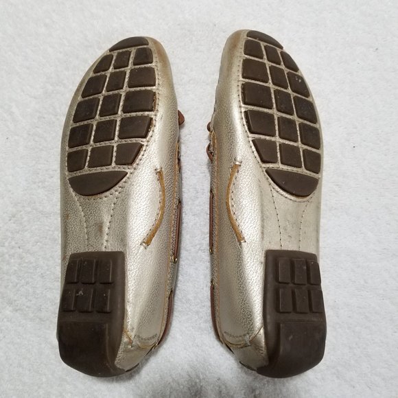 Clarks gold leather driving shoes - Picture 6 of 8